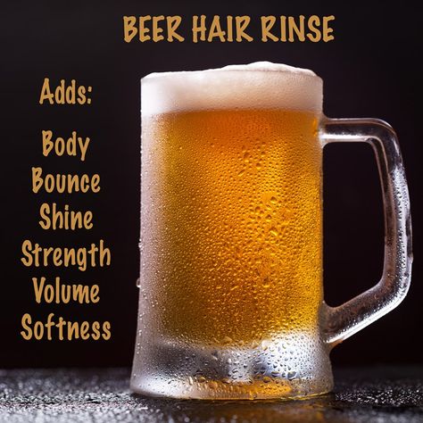 Coffee Rinse For Hair, Beer For Hair How To Use, Egg Wash For Hair, Beer Hair Rinse, Rive Water For Hair Growth, Green Tea Hair Rinse, Hair Rinse Recipe, Tea Hair Rinse, Beer For Hair