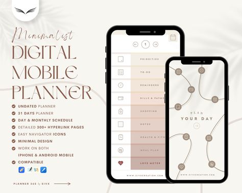 Excited to share this item from my #etsy shop: Digital Mobile Planner, Digital Pocket Planner, iPhone Digital Planner, Android Digital Phone Planner, Plan Your Day - Peach Mode #phoneplanner #digitalplanner #weeklyplanner #dailyplanner #everythingplanner #budgetplanner #smartphoneplanner #pocketplanner #androidplanner Iphone Planner, Phone Planner, Phone Template, Digital Phone, Online Planner, Ipad Aesthetic, Plan Your Day, Pocket Planner, Online Apps