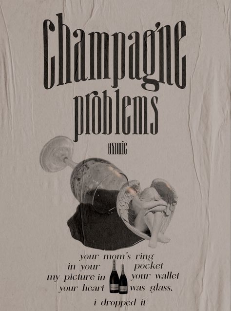 #aesthetic #poster #songposter Champagne Problems Poster, Poster Taylor Swift, Champagne Problems, Men Chest, Mom Ring, Aesthetic Poster, Taylor Swift, Swift, Champagne