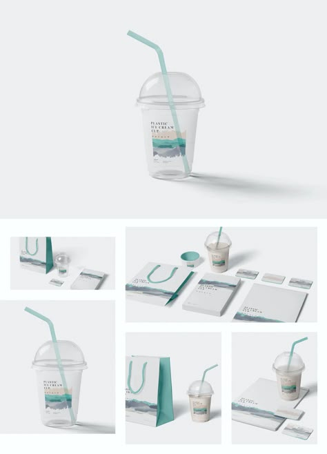 Packaging Glass Cup, Plastic Cup Packaging Design, Ice Cup Design, Iced Coffee Plastic Cup Design, Tea Cup Design Ideas, Plastic Coffee Cup Design, Design Cup Drink, Drink Packaging Design Cup, Ice Coffee Cup Design