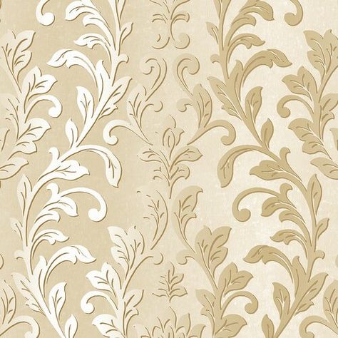 Rosdorf Park Malpass Fremont Damask 32.81' L x 20.5" W Wallpaper Roll | Wayfair Damask Wallpaper Living Room, Cream And Gold Wallpaper, Gold Textured Wallpaper, Pvc Ceiling Tiles, Tapete Gold, Bathroom Accessories Design, Embossed Wallpaper, W Wallpaper, Wedding Chapel