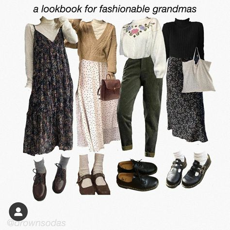 Grandma Clothes Aesthetic, Grandma Style Outfits, Grandma Outfit Aesthetic, Grandmacore Aesthetic Outfit, Grandmacore Fashion, Grandma Aesthetic Outfit, Grandmacore Outfit, Cottagecore Girl, Grandma Clothes