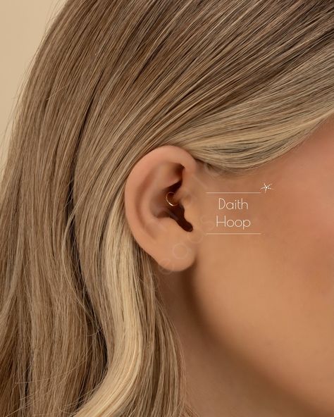 Ear Constellation, Daith Hoop, Daith Earring, Earring Cartilage, Daith Earrings, Earrings Rose Gold, Dainty Earrings, Rose Gold Earrings, Gold Filled Jewelry