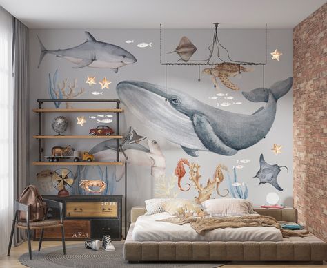 Girls ocean themed bedroom