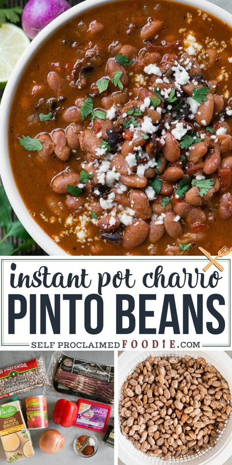 Instapot Beans Pinto No Soak, Instapot Beans Pinto, Instant Pot Pinto Beans Soaked, Pinto Bean Recipes Instapot, Pressure Cooker Pinto Beans Recipes, Instant Pot Mexican Beans, Instant Pot Beans Dry, Instant Pot Charro Beans, Instapot Favorites