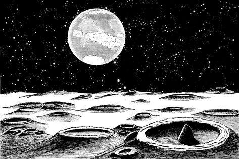 Moon Surface Drawing, Moon Craters Drawing, Moon Surface Illustration, Moon Landscape Drawing, Architecture Posters, Moon Buggy, Moon Landscape, Lunar Surface, Space Drawings