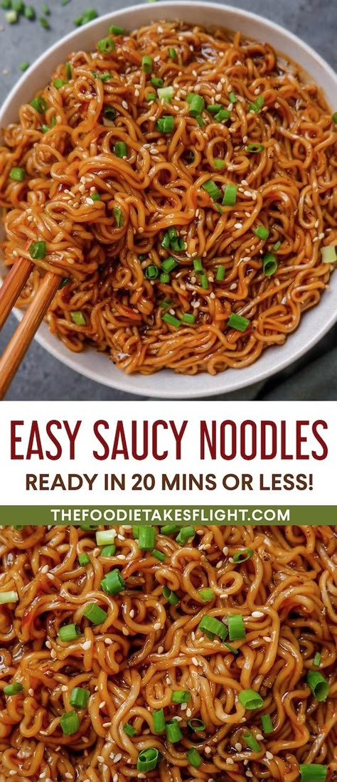 Saucy Ramen, Ramen Dinner, Easy Ramen, Ramen Recipes Easy, Noodle Recipes Easy, Ramen Noodle Recipes, Noodle Dish, Ramen Recipes, Salad Pasta