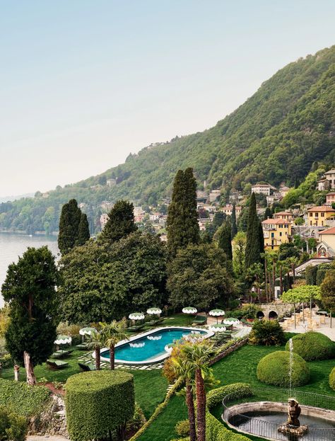 Passalacqua is a magnificent new hotel on the banks of Lake Como | House & Garden Lake Como Hotels, Neoclassical Villa, Lake Como Villas, Italian Garden, House Garden, Private Villas, Lake Como, Grand Hotel, Beautiful Architecture