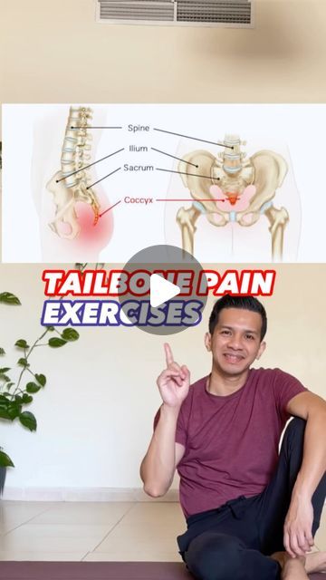 Madz Mariwa 🇵🇭 on Instagram: "Unlock relief with these tailbone-targeted exercises – effective, essential, and ready to ease your discomfort away! #TailboneRelief #PainFreeLiving #coccyxpain #coccyxpainrelief #physicaltherapy" Fractured Tailbone Exercises, How To Stretch Tailbone, How To Stretch Your Tailbone, Exercise For Tailbone Pain, Sore Tailbone Remedies, Coccyx Pain Relief Exercise, Stretches For Tailbone Pain, Tail Bone Pain Relief Exercise, Tailbone Pain Relief Stretches