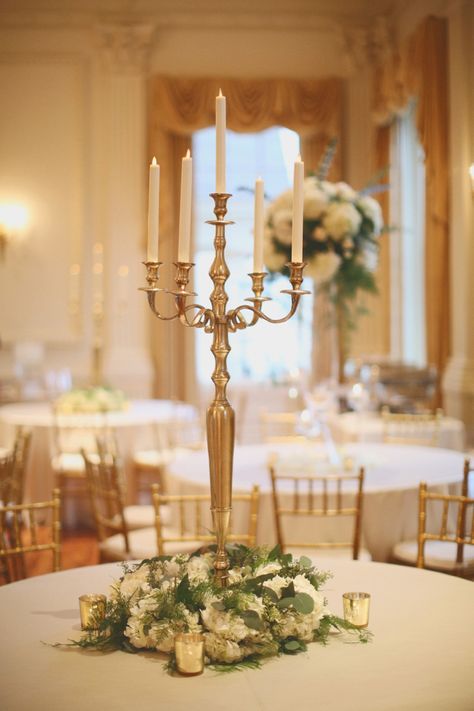 j.woodbery Photography_0038 Candleabras Wedding, Candleabra Ideas, Gold Candle Holder Centerpieces, Gold Candle Holders Wedding, Candleabra Wedding, Crystal Candelabra Wedding, Candelabra Decor, Jesus Wedding, Crystal Centerpieces Wedding