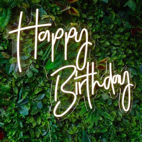 Neon Sing, Birthday Party Neon, Happy Birthday Neon Sign, Birthday Neon Sign, Happy Birthday Neon, Party Neon Sign, Clear Acrylic Sheet, Logo Neon, Party Neon