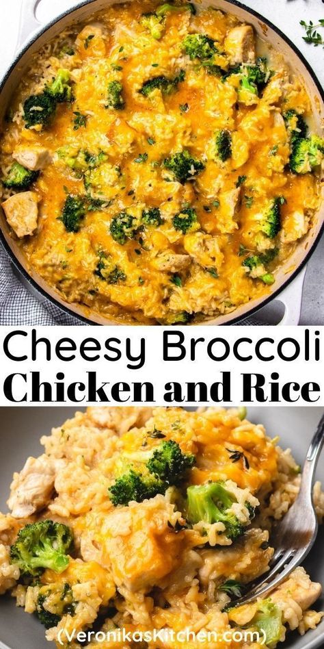 Broccoli Chicken And Rice Casserole, Cheesy Broccoli Chicken And Rice, Cheesy Chicken And Rice Casserole, Cheesy Chicken And Rice, Broccoli And Cheddar, Chicken And Rice Casserole, Broccoli Chicken, Cheesy Broccoli, Fast Dinner Recipes