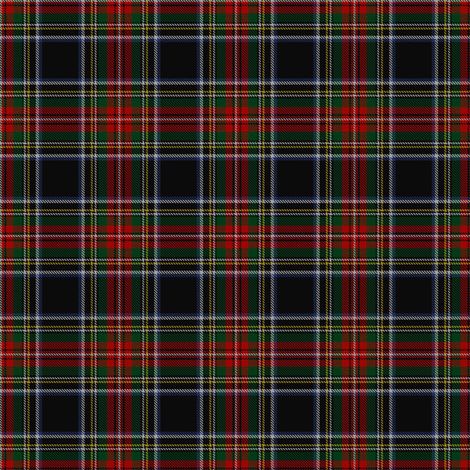 Black Stewart Tartan by lilyoake, click to purchase fabric Tartan Fabric Pattern, Tartan Decor, Irish Kilt, Wallace Tartan, Style Anglais, Fancy Shirt, Stewart Tartan, Tartan Kilt, Stencil Templates