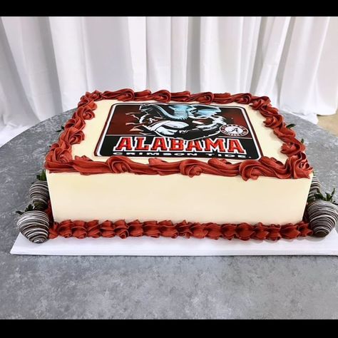 Alabama themed groom cake.. Congratulations! #odenisecupcakesandsweets #smallbusiness #mgm #millbrookalabamabaker #cakedecorating #cakeart Alabama Grooms Cake, Cake Congratulations, Groom Cake, Alabama Crimson Tide Football, Crimson Tide Football, Wedding 2025, Grooms Cake, Alabama Crimson, Alabama Crimson Tide