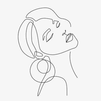 1 Line Art Face, One Line Art Woman Face, Face Illustration Art, Women Line Art, Faces Art, Embroidered Canvas Art, Face Line Art, Line Art Woman, Face Line Drawing