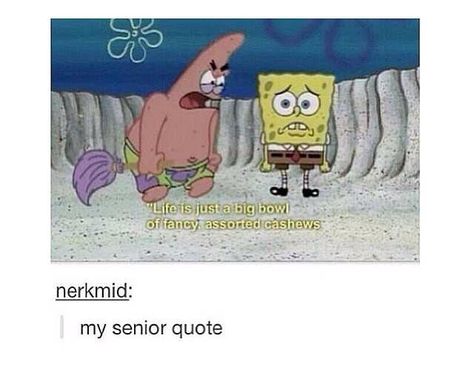 Senior Quotes Spongebob, Spongebob Yearbook Quotes, Graduating Quotes, Spongebob Quotes Funny, Spongebob Quotes, Notes Quotes, Work Notes, Funny Spongebob, Senior Quotes Funny