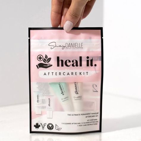 Shay Danielle - HEAL IT KITS (25 pcs)#tattoo #tattoaftercare #tattoocare Pmu Aftercare Kit, Brow Aftercare Kit, Tattoo Aftercare Kit, Nail Aftercare Kit, Faded Eyebrows, Tattoo Station, Tiny Tats, Tattoo Cream, Lash Packaging