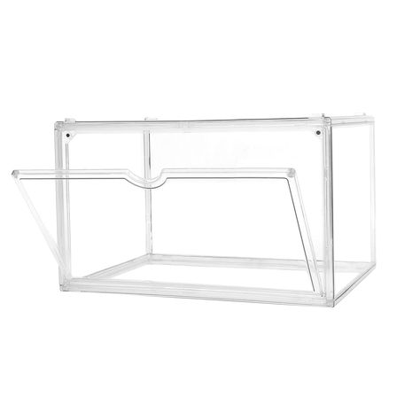 PRICES MAY VARY. [Clear Acrylic Box]: The High Transparency Display Cabinet Made Of High -Quality Materials, The Storage Items Are Clearly Visible, Save Time To Find Time. [Thickening And Reinforcement]: The Clear Storage Containers With Lids Will Not Be Deformed, The Single Weight Can Reach 3 Pounds, And The Large Size Can Store Sports Shoes, Models, Handbags And Other Items. [Display Case Has Super Strong Magnetic Door]: Avoid Leaving Gaps Due To Insufficient Magnetic Force. Store Valuables In Shoe Display Case, Organizer Containers, Shoe Box Storage, Boot Organization, Clear Storage Bins, Plastic Shoe Boxes, Cat Diet, Magnetic Force, Clear Storage