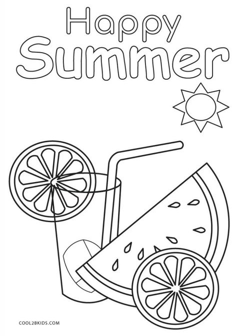 Summer Outline Drawings, Summer Season Worksheets For Kids, Summer Coloring Sheets For Kids, Beach Theme Coloring Pages, June Coloring Pages Free Printable, Summer Printables Free Preschool, Summer Coloring Sheets Free Printable, Summer Season Drawing For Kids, Summer Drawing For Kids