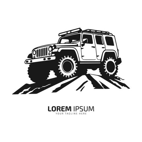 Off Road Jeep, Auto Jeep, Road Vector, Car Silhouette, Offroad Jeep, Abstract Logo, Jeep Cars, Logo Banners, Marketing Design