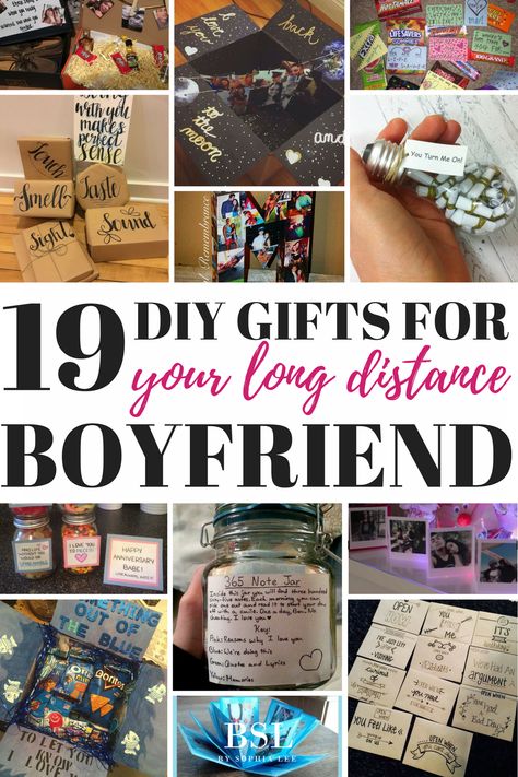 Do you need a DIY gift for long distance boyfriend? These 19 DIY's are perfect boyfriend gifts just because! Thanks for sharing!! Long Distance Diy Gifts, Gifts For Boyfriend Long Distance, Surprise Gifts For Him, Sophia Lee, Long Distance Boyfriend, Distance Relationship Gifts, Birthday Presents For Him, Long Distance Relationship Gifts, Perfect Gift For Boyfriend