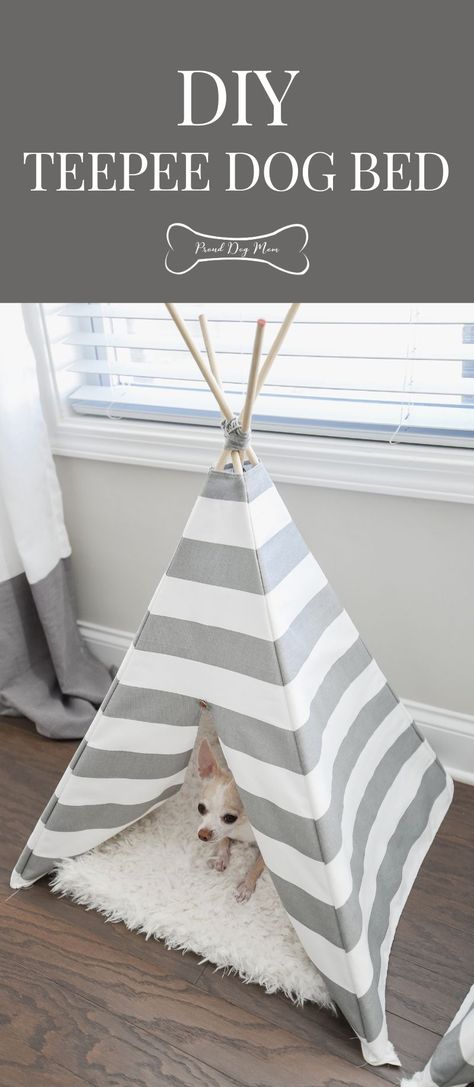 Dog Bed Teepee, How To Make A Dog Teepee, Sew Dog Bed Cover, Dog Bed Tent, Pet Teepee Diy, Diy Bunny Teepee, Diy Pet Teepee, Beds For Dogs Diy Ideas, Cat Tepee House Diy