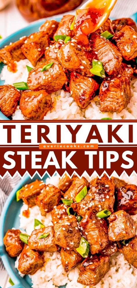 Teriyaki Steak Tips, beef recipes, family dinner ideas Steak Tips And Rice Recipe, Teriyaki Tri Tip, Steak And Pineapple Recipes, Tri Tip Meals, Beef Tri Tip Recipes, Teriyaki Steak Tips, Pineapple Teriyaki Sauce, Pineapple Teriyaki, Teriyaki Steak