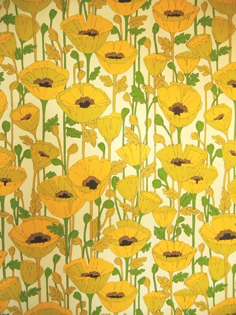 60's wallpaper - inspiration for a fresh color scheme. via ... 60s Wallpaper, Hand Painted Wallpaper, Floral Trends, Motif Vintage, Design Textile, Trendy Wallpaper, Inspirational Wallpapers, Wallpaper Designs, Retro Wallpaper