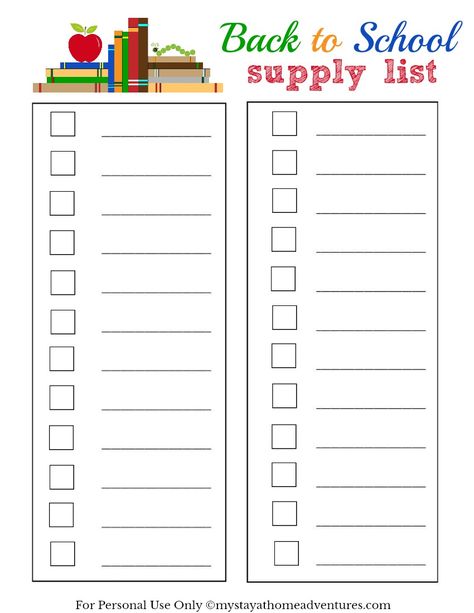 Free 2017 Back To School Supply List. No email required! Supply List Template, Cheap Student Stationery For Back To School, Back To School Shopping List 5th Grade, Cheap Back To School Stationery, School Supply List Kindergarten, Prek Supply List Back To School, Cute Diy, Free School Supplies, School Shopping List