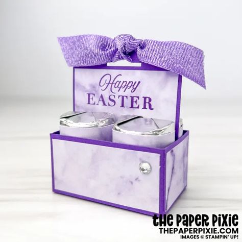 Nugget Treat Caddy - The Paper Pixie Easter Treat Holders, The Paper Pixie, Paper Pixie, Stampin Up Easter, Sticky Note Holder, Hershey Nugget, Easter Gift Boxes, Random Act Of Kindness, Easter Favors