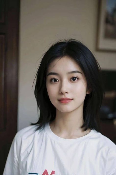 Face Angles, Asian Short Hair, Girl Short Hair, Glowing Complexion, Asian Makeup, Medium Length Hair Cuts, Korean Beauty, Hair Tutorial, Short Hair Cuts