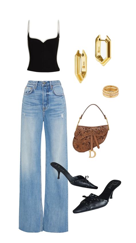 Outfits And Where They Are From, Fashion Collage Outfits, Night Out Outfit Jeans, Outfit Building, Casual Oufits, Rachel Green, 가을 패션, Summer Fashion Outfits, Looks Style