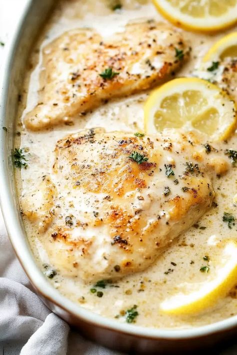 Lemons Chicken Recipe, Lemon And Dill Chicken, Lemon Pepper Chicken Gravy, Lemon Garlic Chicken Oven, Lemon Cream Chicken Recipe, Lemon Chicken Cutlet Recipes, Lemon Cream Chicken Pasta, Creamy Lemon Chicken Crockpot, Lemon Recipes Savory