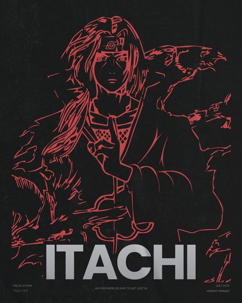 Itachi Graphic Design, Anime Tshirt Aesthetic, Naruto Prints, Itachi Tshirt, Itachi Wallpapers, Danmachi Anime, Naruto Uzumaki Hokage, Graphic Shapes Design, Ghost Photography