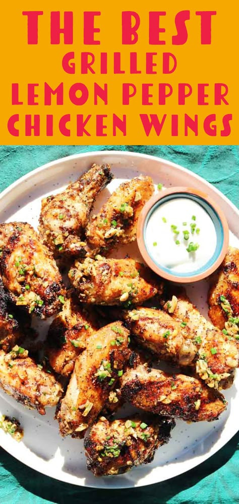 Grilled Lemon Pepper Wings - Grilled Cheese Social Wings Recipe Grilled, Lemon Pepper Marinade, Grilled Lemon Pepper Chicken, Lemon Pepper Chicken Wings Recipe, Wings Grilled, Grilled Chicken Wings Recipe, Keto Apps, Chicken Wing Marinade, Oven Chicken Wings