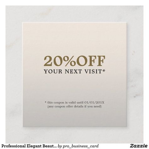 Professional Elegant Beauty Salon Coupon Modern Chic Design, Business Trendy, Sultry Makeup, Beauty Advertising, Referral Cards, Romantic Hairstyles, Small Business Supplies, Coupon Template, Loyalty Cards