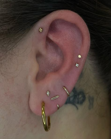 Pretty Piercings, Ear Ideas, Ear Piercings Chart, Piercing Chart, Curated Ear, Piercing Inspo, Incredible Tattoos, Jewelry Tattoo, Piercings And Tattoos