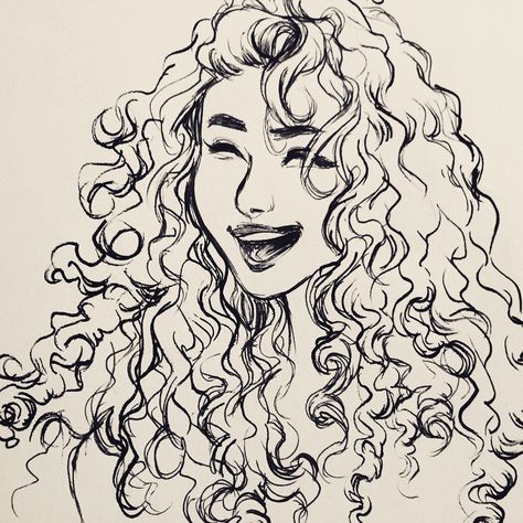 Illustration For Kids, Page Illustration, Curly Hair Drawing, Hair Illustration, Hair Sketch, Arte Inspo, Cool Art Drawings, How To Draw Hair, Book Page