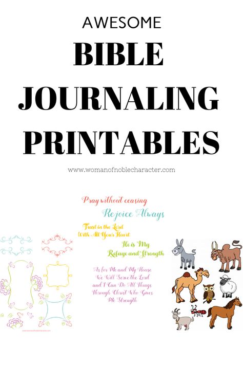 Bible journaling printable pack with Bible verses, phrases and images of flowers, animals and other fantastic images to use in Bible journaling &War Binders  #Biblejournaling #Biblejournalingprintables #Biblejournalingideas #Biblejournalingimages #Biblejournalingtemplates #warbinder #warbinderprintables #warbinderideas #womanofnoblecharacter Journaling Printables, Bible Journaling Printables, Rejoice Always, My Bible, Biblical Marriage, Worship The Lord, Christian Resources, Things To Do When Bored, Fun Printables