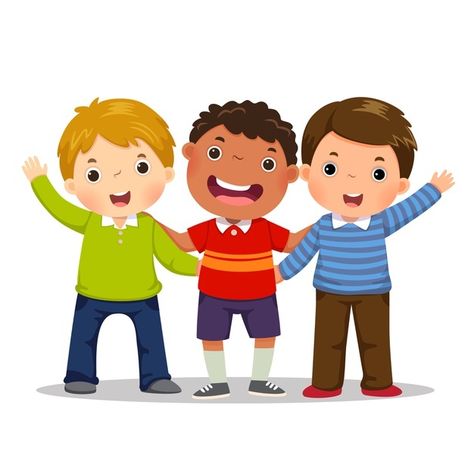 Group of three happy boys standing toget... | Premium Vector #Freepik #vector #kids #cartoon #student #cute Articles For Kids, Safari Outfits, Quilling Pattern, Illustration Art Kids, Carson Dellosa, Friends Illustration, Summer Camps For Kids, Friend Cartoon, Happy Boy