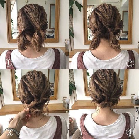 Diy Wedding Hair, Peinados Fáciles Para Cabello Corto, Penteado Cabelo Curto, Hoco Hair Ideas, Short Hair Updo, Hoco Hair, Braids For Short Hair, Homecoming Hairstyles, Hair Dos