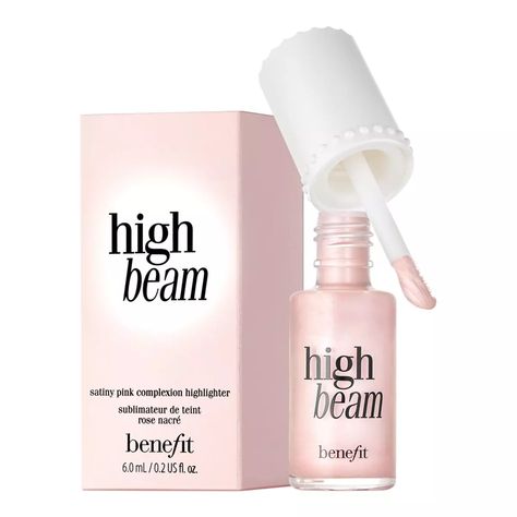 High Beam Benefit, Best Highlighter, Pink Highlights, Liquid Highlighter, Makeup Needs, Makeup Items, Benefit Cosmetics, High Beam, Makati