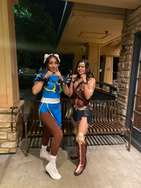 Cant wait for Halloween 👻🎃 #halloween #chunli #wonderwoman #costumes #costumesforwomen #dressup #womanscostumes #fyp #streetfighter #superhero #spookyseason #aesthetic #holidays #cosplay Street Fighter Costumes Women, Chun Li Street Fighter Costumes, Chun Li Halloween Costume, Street Fighter Costumes, Chun Li Costume, Superhero Halloween Costumes, Chun Li Cosplay, Street Fighter Game, Street Fighter Cosplay