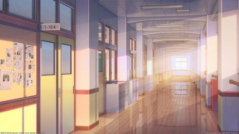 School Hallway Anime Bg, Hallway Wallpaper, Episode Interactive Backgrounds, Anime Places, Anime Classroom, School Hallways, Episode Backgrounds, Scenery Background, Anime Backgrounds Wallpapers