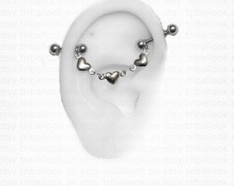 Emo Earings Piercings, Peircings Earring, Industrial Piercing Dangly, Gothic Dangle Metal Piercings, Goth Industrial Piercing, Y2k Industrial Piercing, Industrial Piercing Jewelry, Types Of Piercings, Pretty Ear Piercings