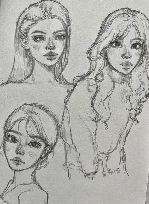 trying to get out of same-face syndrome 🚶🏽‍♀️ Semi Realistic Sketch, Realistic Sketch, Semi Realistic, Person Drawing, Indie Drawings, Girl Drawing Sketches, Cute Sketches, Oc Drawings, Graffiti Style Art