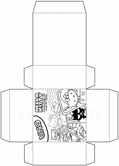 Cinnamoroll Paper Friend, Hello Kitty Uno Cards Printable No Color, Hello Kitty Uno Box Printable, Sanrio Uno Cards Printable Black And White, Tomagatchi Template, Paper Squishy Template Black And White, Hello Kitty Paper Squishy, 3d Paper Squishy Template, Stuff To Print Out