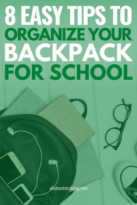 Easy Tips To Organize Your Backpack For School, Bookbag organization advice #backtoschool #backpack #bookbag #schoolorganization #organization How To Organize Your Backpack For School, Backpack Organization Inside, Bookbag Organization, Online College Organization, School Backpack Organization, High School Backpack, Backpack For School, College Organization, Backpack Organization