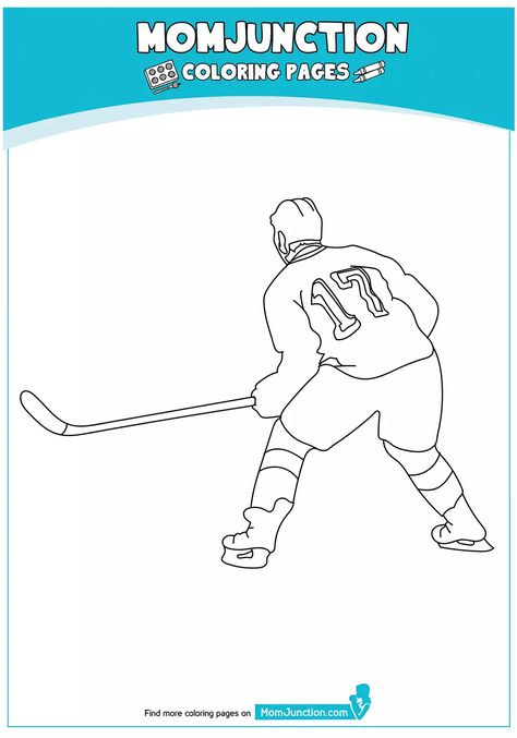 Coloring Page Hockey Drawing Easy, Hockey Player Drawing, Hockey Drawing, Road Trip Games, Mom Junction, Hockey Player, Drawing Easy, Personal Health, Digi Stamps