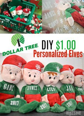 Diy Christmas Gifts Dollar Tree, Dollar Tree Elf, Dollar Tree Elves, Elf Diy, Diy Elf, Dollar Tree Cricut, Personalized Elf, Elf Crafts, Elf Christmas Decorations